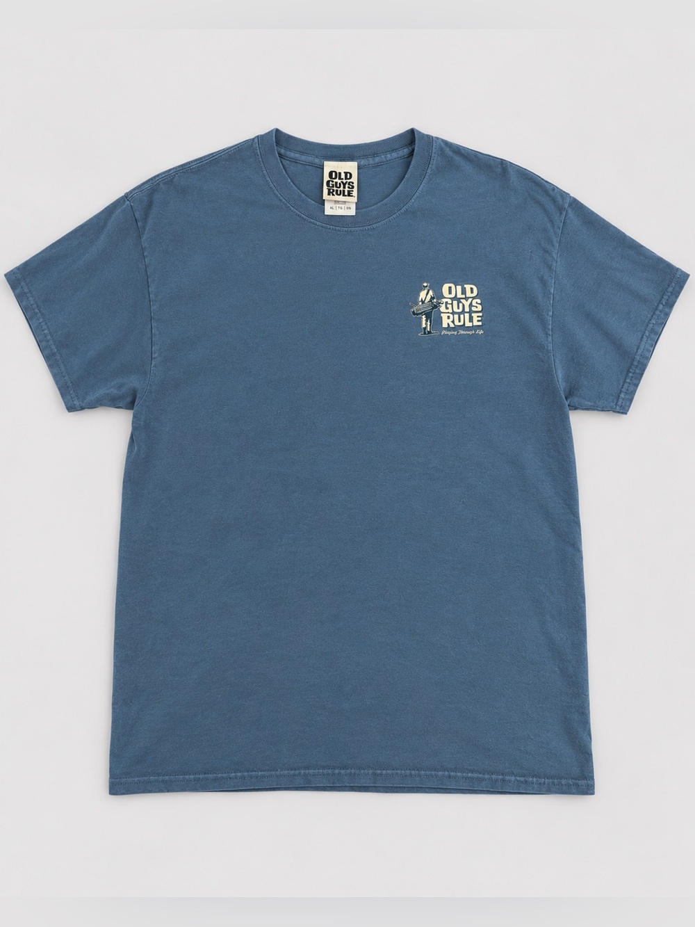 Old Guys Rule Golf T-Shirt Men’s XL Blue Playing Through Life Graphic Tee